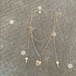 Betsey Johnson heart and key necklace 🔑 ♥️